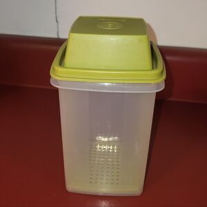 Vintage Tupperware Pic A Deli Pickle Keeper Container Strainer With Lid Green